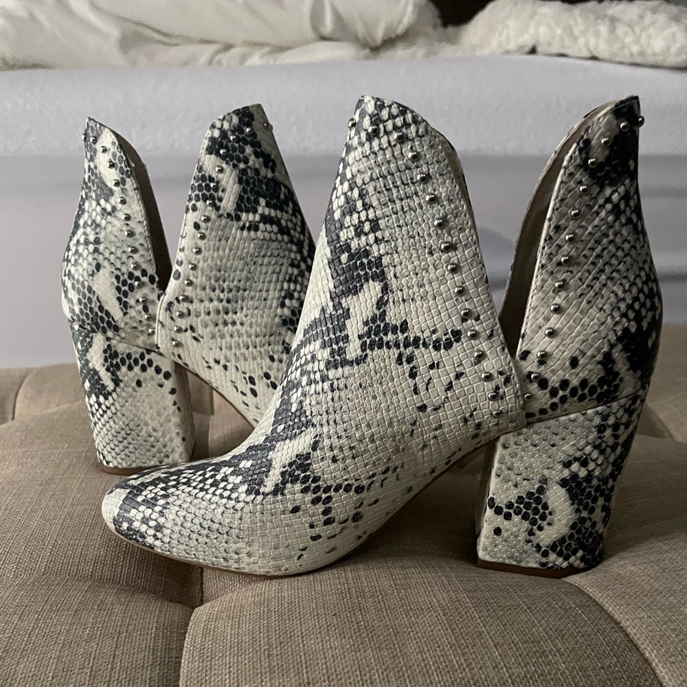 Snakeskin Bootie